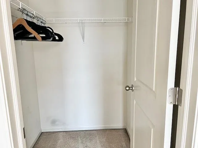 Primary bedroom walk in closet