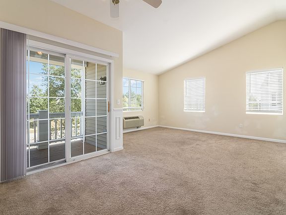 Sliding door out to private patio