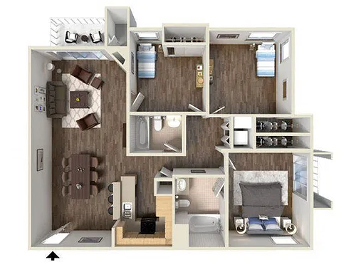 Floor plan 3x2Ac T1