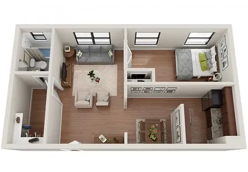 Floor plan 1 Bedroom Premier