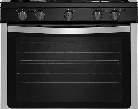 New stainless 5-burner gas range w/5.1 cu ft oven