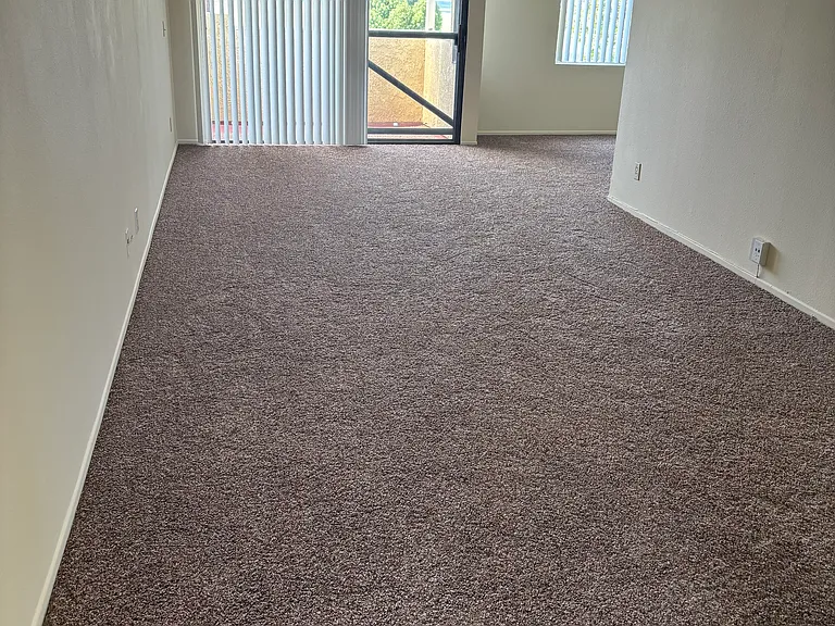 One bedroom one bath living room and dining room with the balcony.