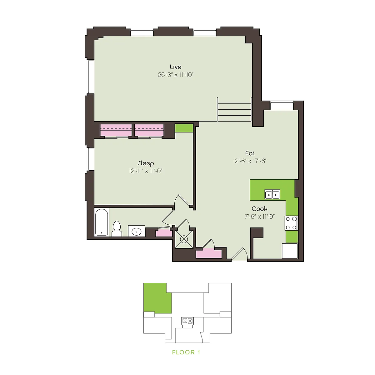 Floor plan brow-1b102