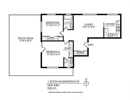 Floor plan 2 bedroom penthouse