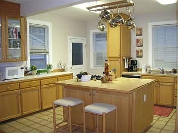 Spacious kitchen main level.