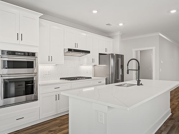 Stainless steel appliances are included