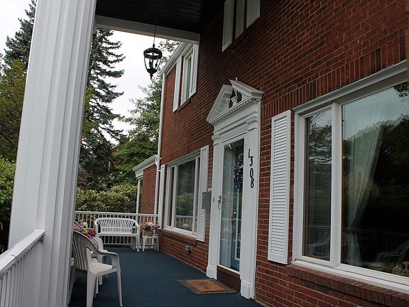 View of large front porch