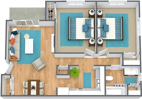 Floor plan Two Bedroom