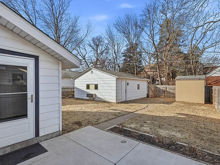 Fully fenced in backyard
