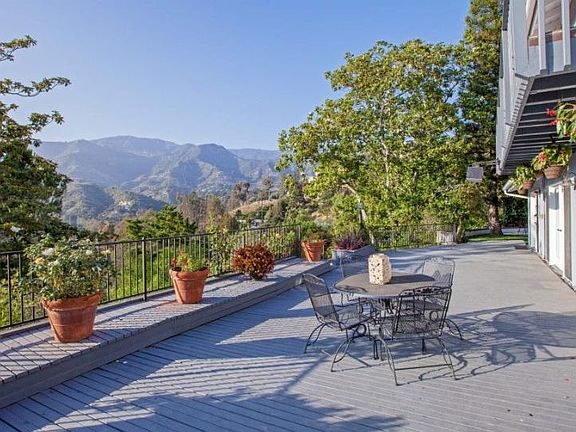 Large wood deck with great canyon-mountain views