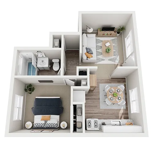 Floor plan 1 Bed 1 Bath