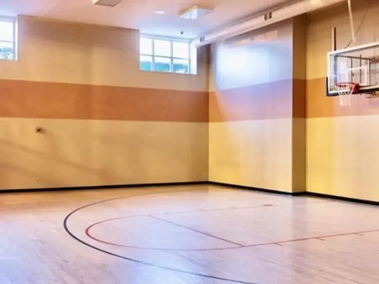 Indoor basketball court