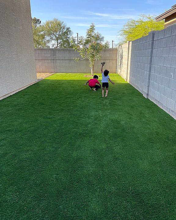 Turf added to backyard
