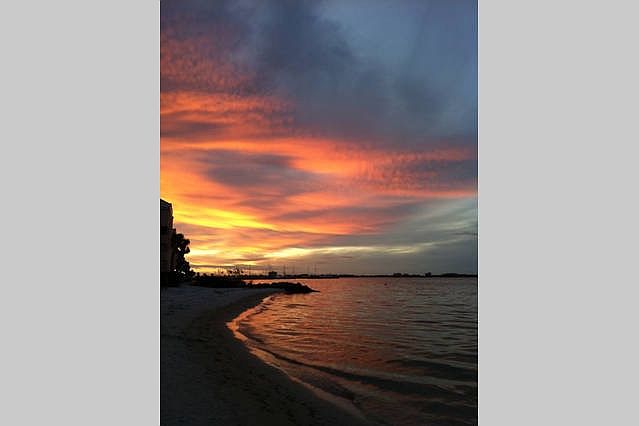 From back yard seawall