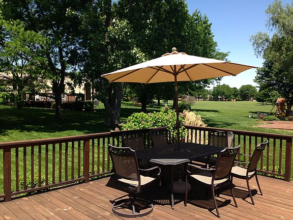 view from deck of back yard