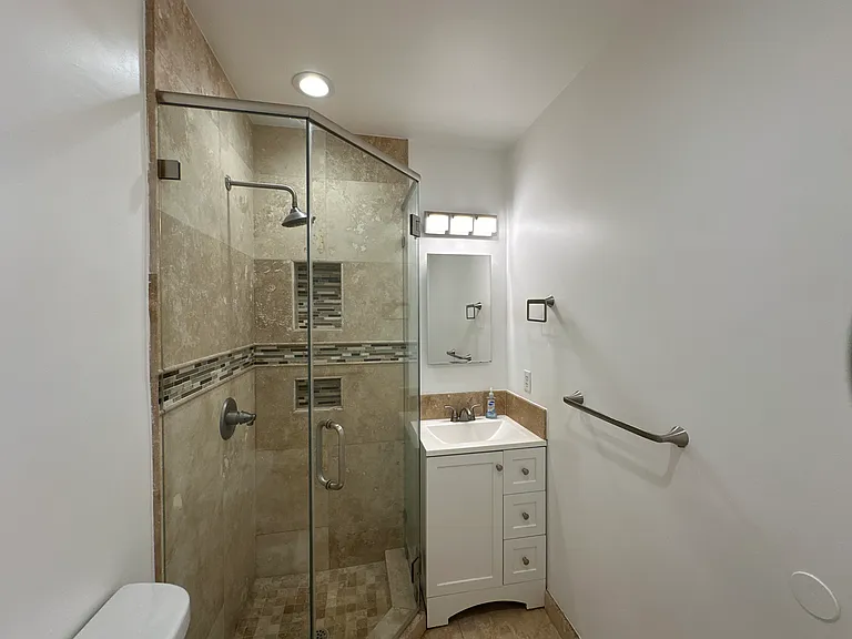 Shared hallway bathroom.