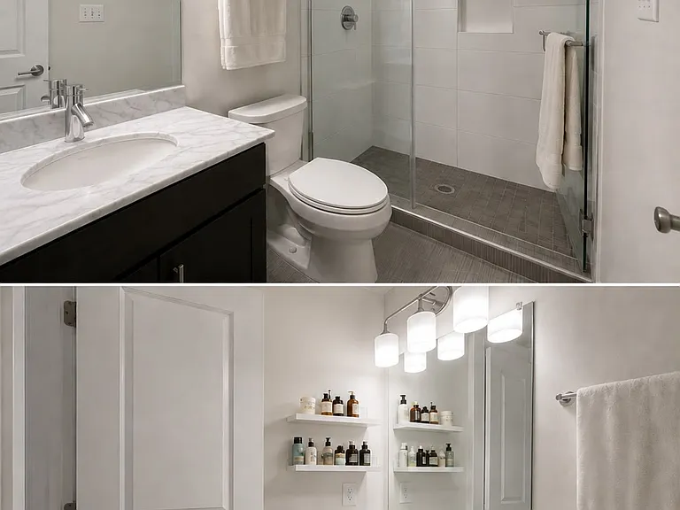 Master bathroom with walk-in shower