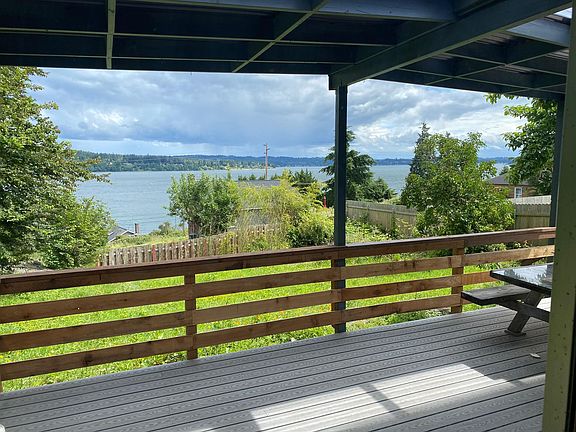 Large covered deck with trex type planks for easy care