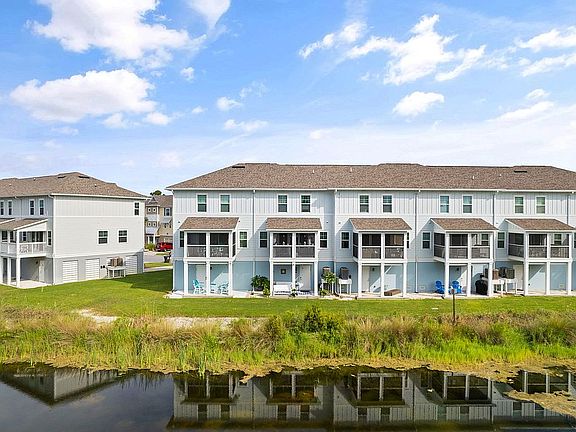Rear Townhome from Pond