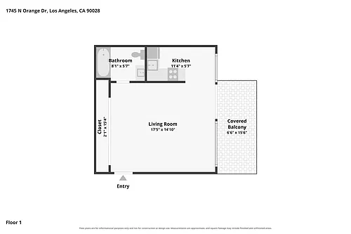 Floor plan Courtyard Studio