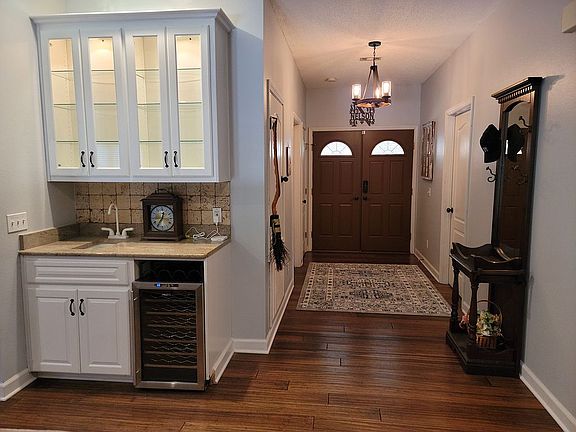 Front door and Wine bar