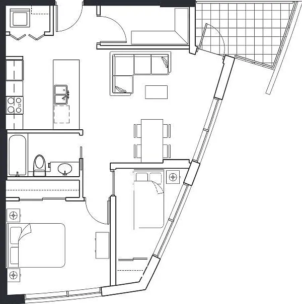 2 bed, 733 sqft, $3,600 — Photo 2