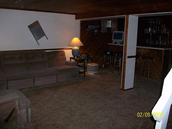 Basement with bar