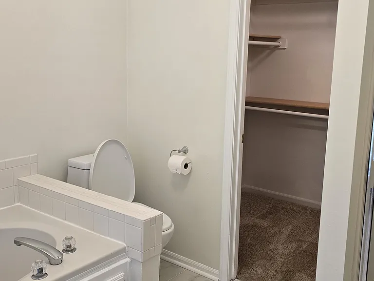 Primary bath and walk-in closet