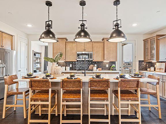 Breakfast bar in kitchen