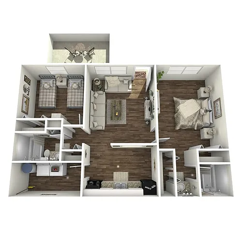 Floor plan 2 Bed 2 Bath
