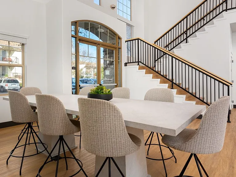 Lobby and Leasing Office with Coworking Spaces