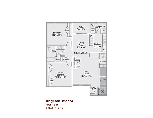 Floor plan Brighton Interior 1st Floor