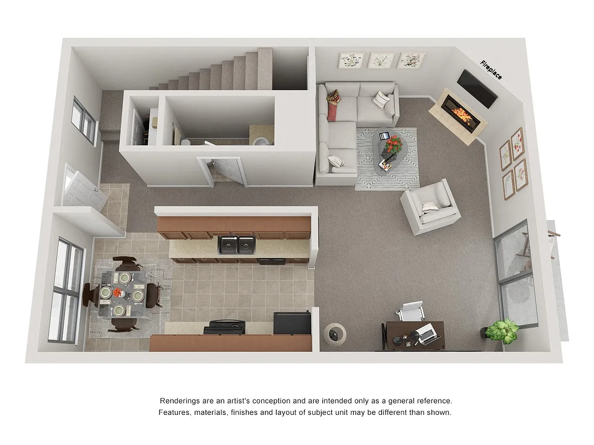 Floor plan 2 Bed 2.5 Bath