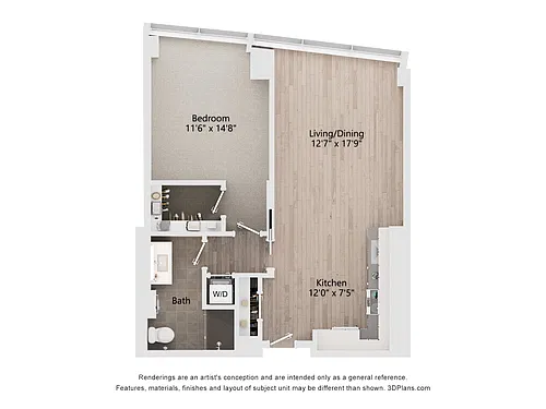 Floor plan One Bedroom Premium