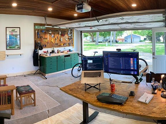 Inside of office/garage area.