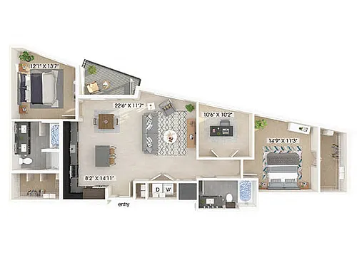Floor plan B8D