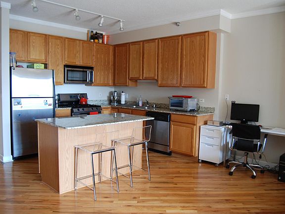 Open kitchen & dining nook (used as office)