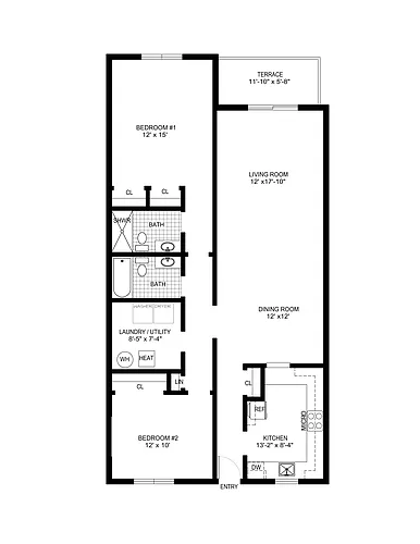 Floor plan Two Bedroom