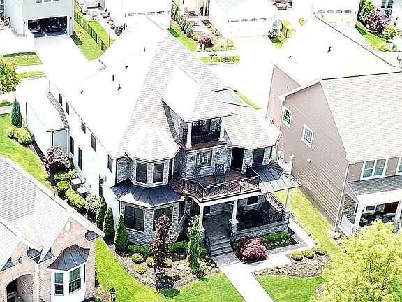 Drone shot of home