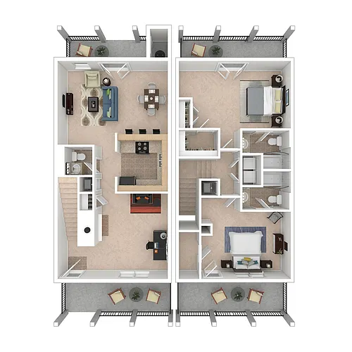 Floor plan Dalton - 2x2.5