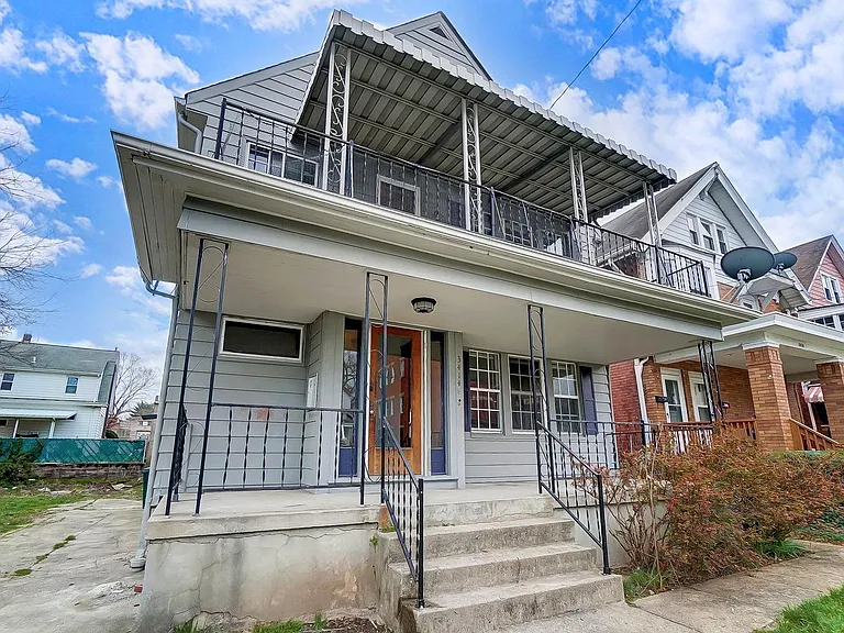 Front left of house
