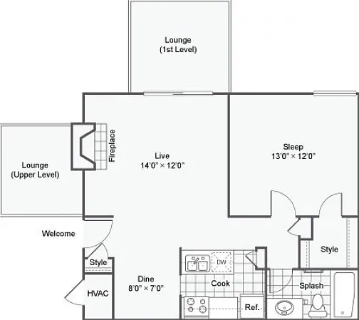 Hampton | 674 Square Foot One Bedroom Hampton | 674 Square Foot One Bedroom