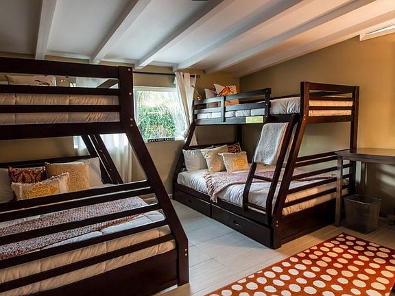 Bedroom with large flatscreen