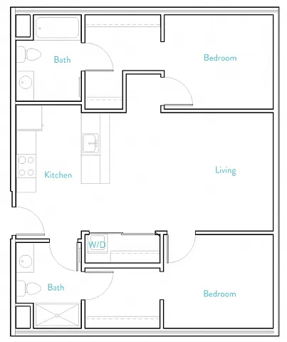 Floor plan 2 Bedroom B