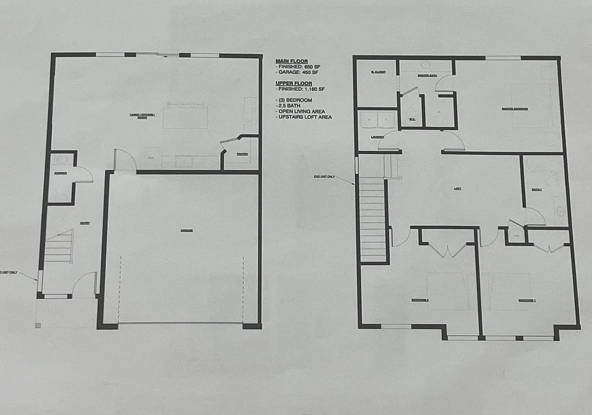 Floor plan Westlake Townhomes