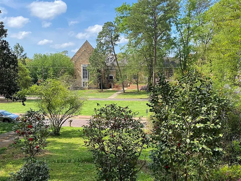 View from front porch - First Methodist church takes up most of the other side of the park.