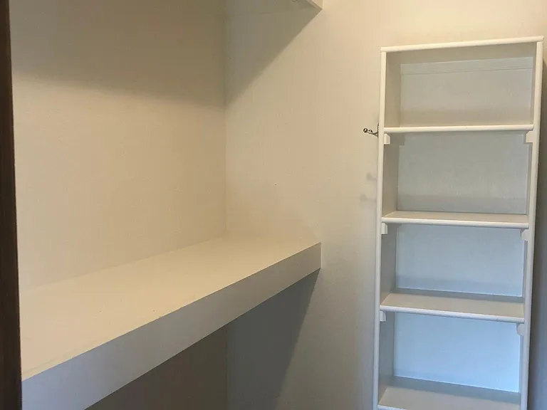 Walk-in closet in primary bedroom