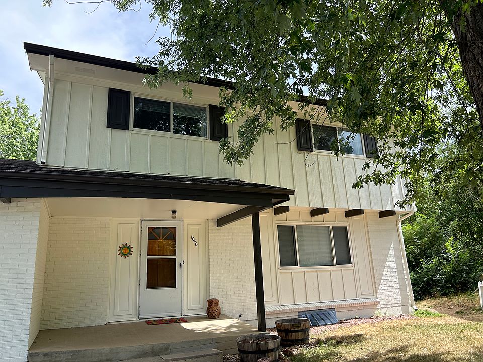 Front porch, house recently painted