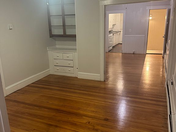 Living area with front door entrance