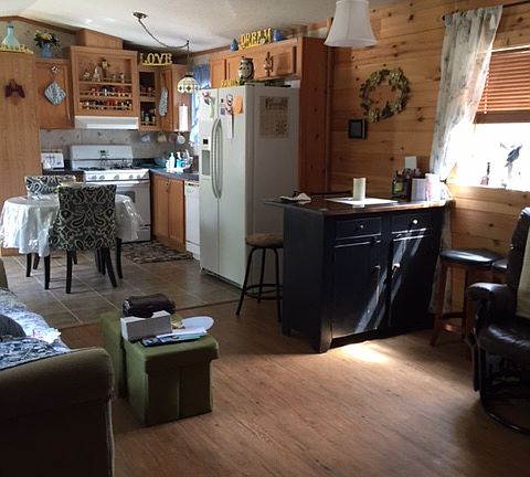 living room and kitchen